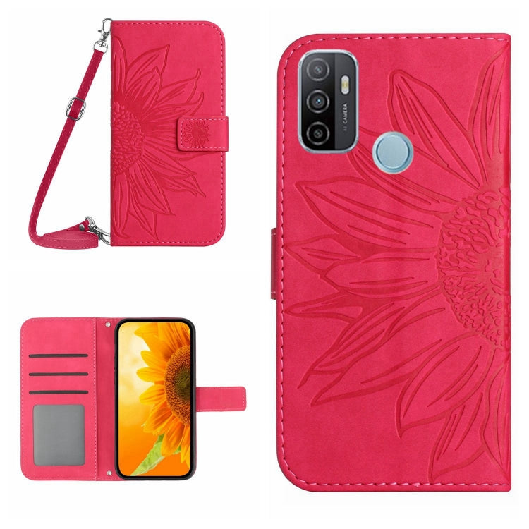 Skin Feel Sun Flower Pattern Flip Leather Phone Case with Lanyard, For OPPO A52/A72/A92, For OPPO A53 4G/A32/A33 2020/A53S