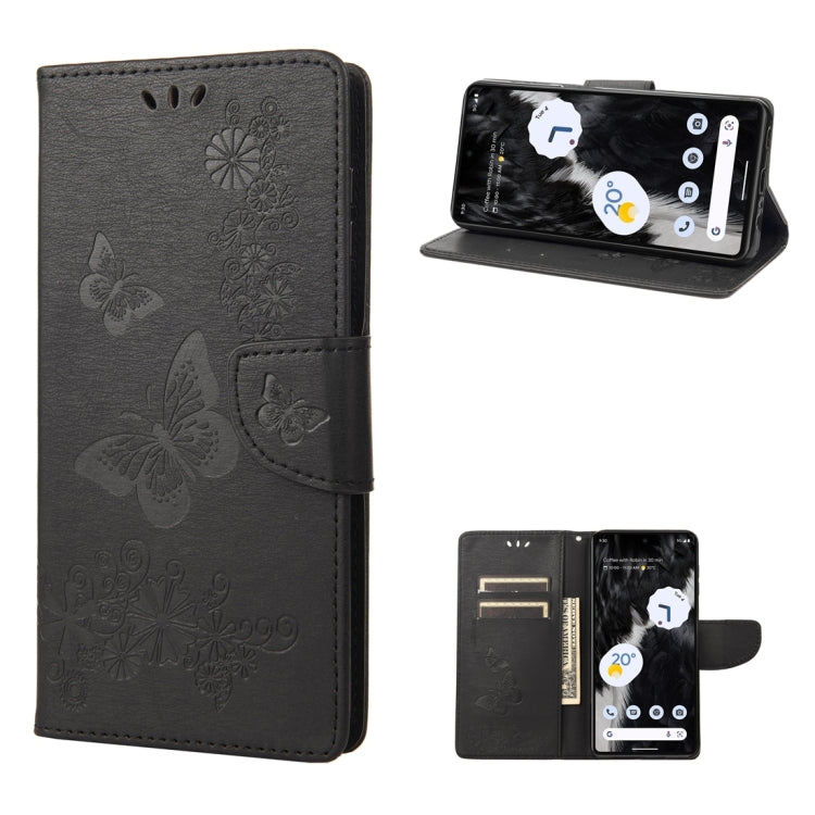Butterfly Embossed Horizontal Flip Leather Phone Case, For Google Pixel 7 Pro 5G