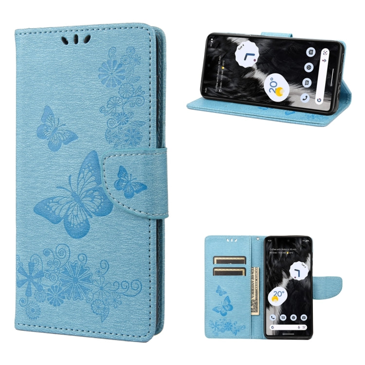 Butterfly Embossed Horizontal Flip Leather Phone Case, For Google Pixel 7 Pro 5G