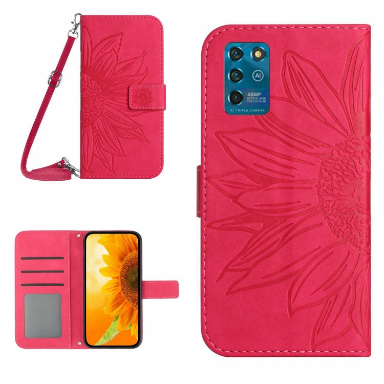 Skin Feel Sun Flower Pattern Flip Leather Phone Case with Lanyard, For ZTE Blade V30, For ZTE Blade V30 Vita