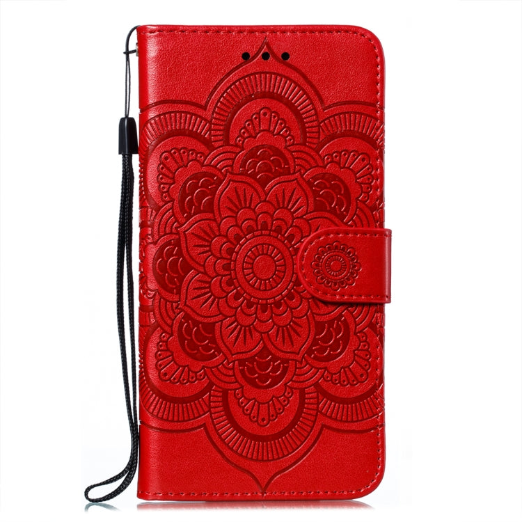 Sun Mandala Embossing Leather Phone Case, For iPhone 14 Pro Max