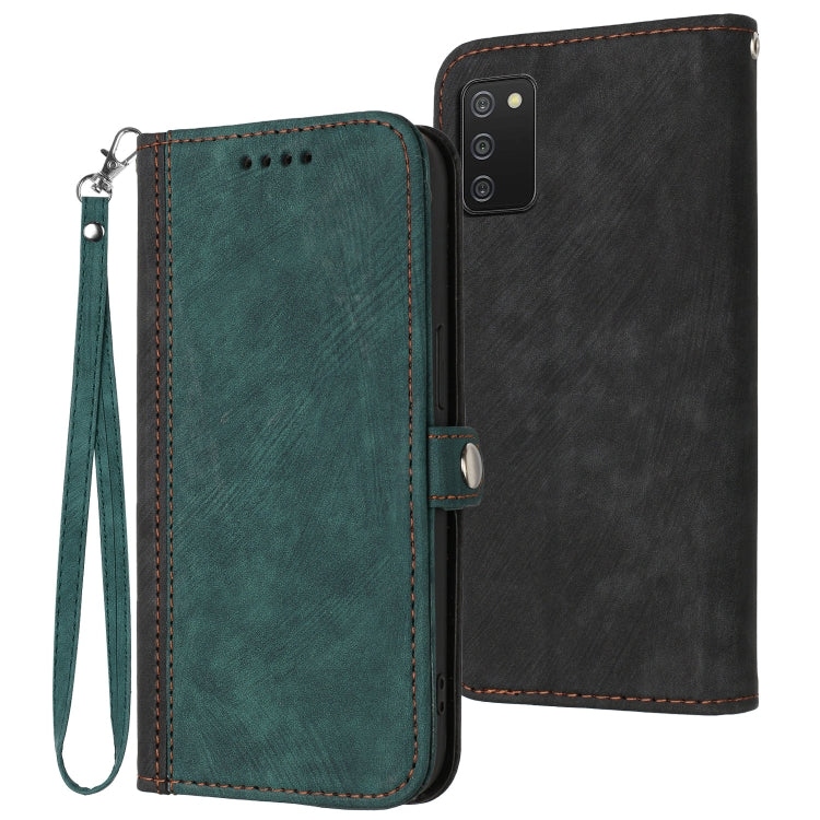 Side Buckle Double Fold Hand Strap Leather Phone Case, For Samsung Galaxy A03s, For Samsung Galaxy A12, For Samsung Galaxy A13 4G, For Samsung Galaxy A13 5G