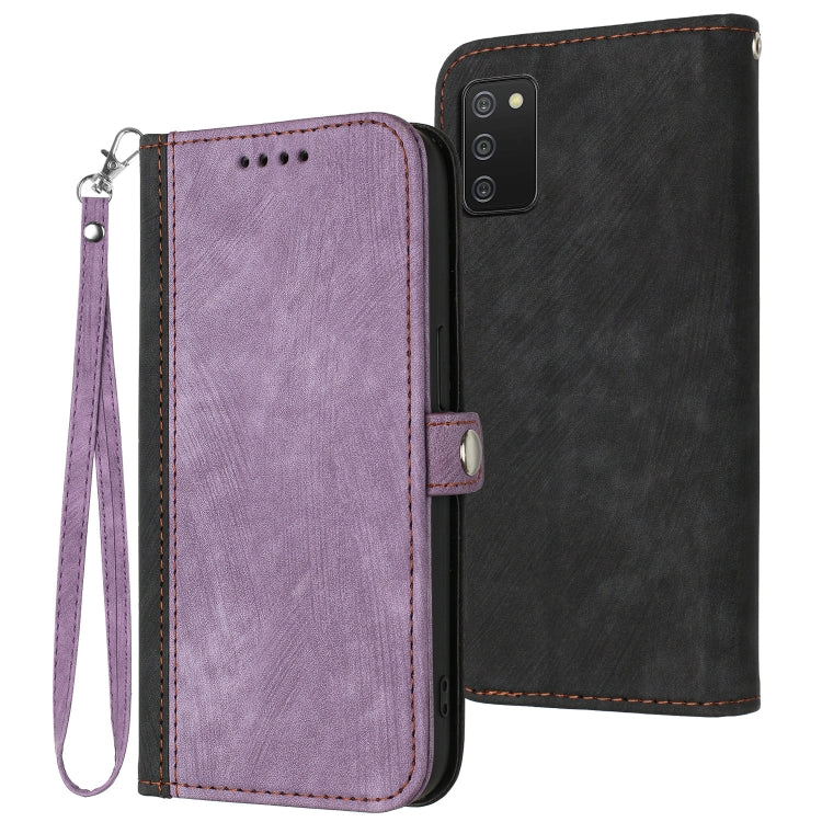 Side Buckle Double Fold Hand Strap Leather Phone Case, For Samsung Galaxy A03s, For Samsung Galaxy A12, For Samsung Galaxy A13 4G, For Samsung Galaxy A13 5G