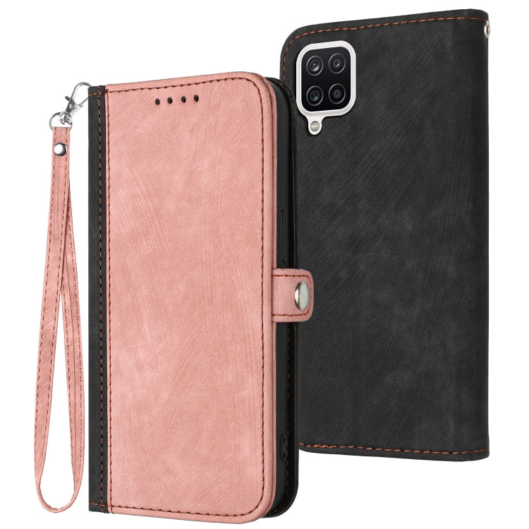 Side Buckle Double Fold Hand Strap Leather Phone Case, For Samsung Galaxy A03s, For Samsung Galaxy A12, For Samsung Galaxy A13 4G, For Samsung Galaxy A13 5G