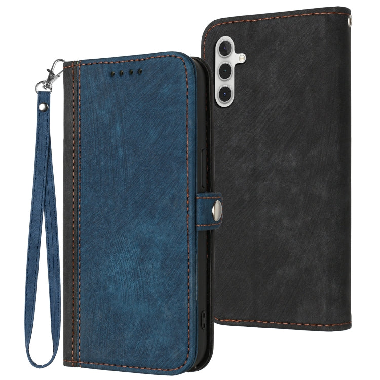 Side Buckle Double Fold Hand Strap Leather Phone Case, For Samsung Galaxy A03s, For Samsung Galaxy A12, For Samsung Galaxy A13 4G, For Samsung Galaxy A13 5G