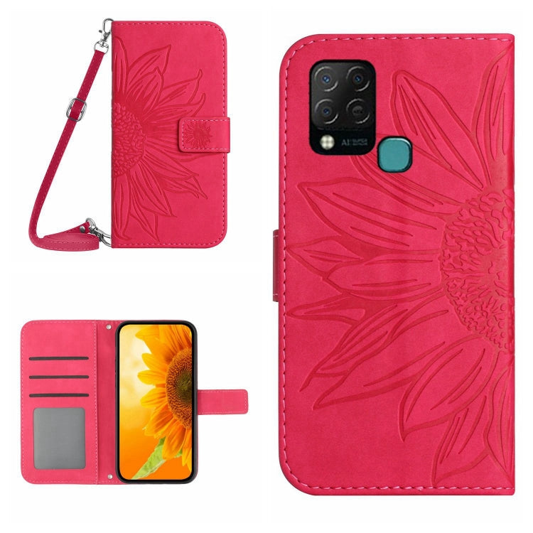 Skin Feel Sun Flower Pattern Flip Leather Phone Case with Lanyard, For Infinix Hot 10S / 10S NFC, For Infinix Hot 11
