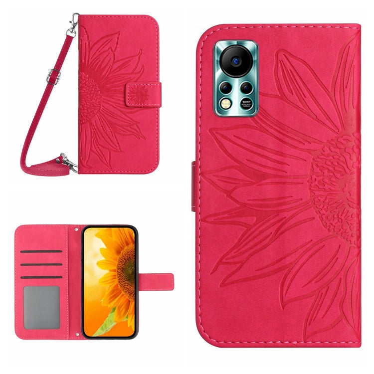 Skin Feel Sun Flower Pattern Flip Leather Phone Case with Lanyard, For Infinix Hot 11S, For Infinix Hot 11S NFC