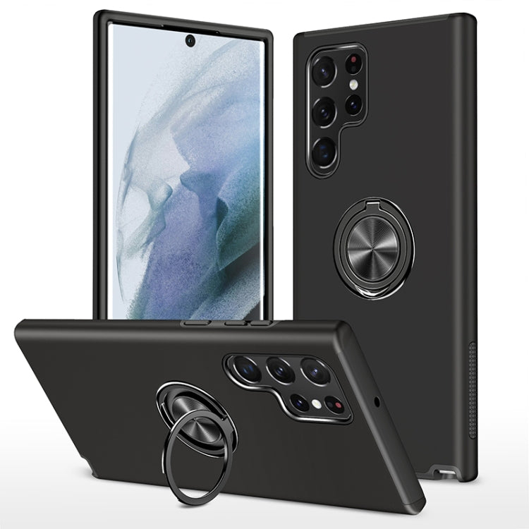 PC + TPU Magnetic Phone Case with Invisible Ring Holder, For Samsung Galaxy S22 5G, For Samsung Galaxy S22+ 5G, For Samsung Galaxy S22 Ultra 5G