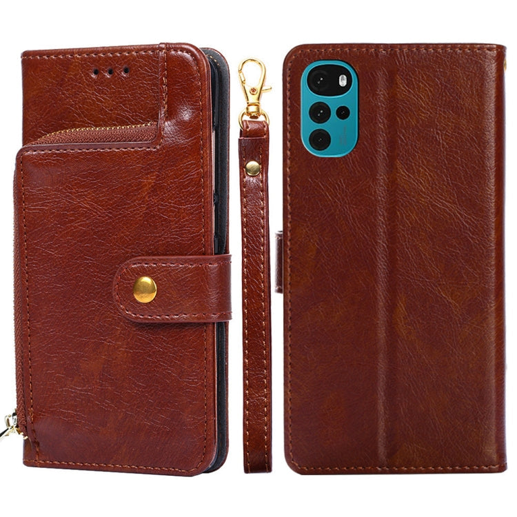 Zipper Bag Leather Phone Case, For Motorola Moto E32 India/E22s 4G Global, For OPPO A17, For OPPO K10x 5G, For Realme C33 4G, For vivo V25 5G/V25e 5G/X80 Lite, For vivo Y16 4G/Y02s 4G