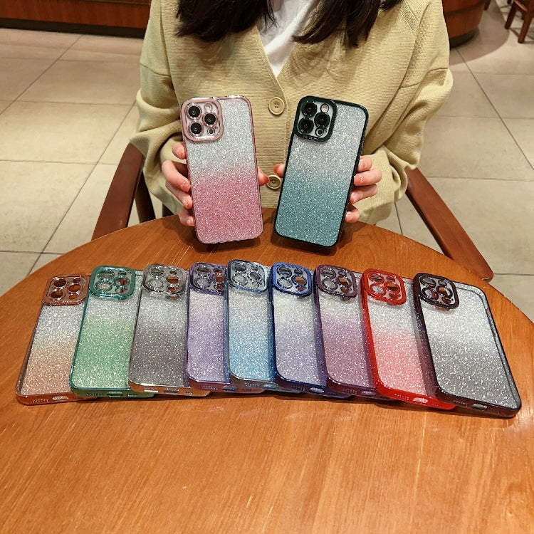 High Transparent Gradient Color Glitter TPU Phone Case, For iPhone 12 Pro Max, For iPhone 12 Pro, For iPhone 12 Pro1
