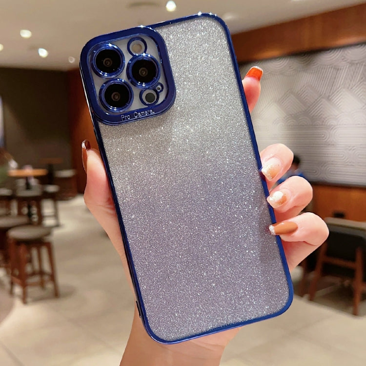 High Transparent Gradient Color Glitter TPU Phone Case, For iPhone 13 Pro, For iPhone 13
