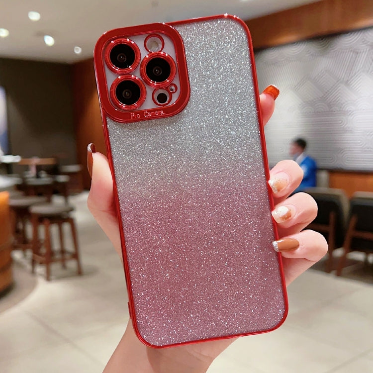 High Transparent Gradient Color Glitter TPU Phone Case, For iPhone 13 Pro Max, For iPhone 13 mini