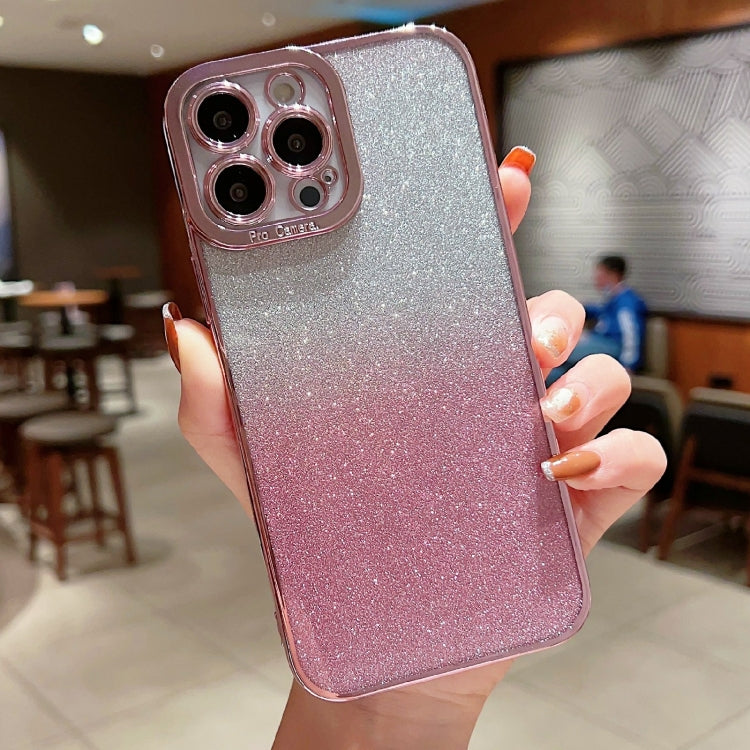 High Transparent Gradient Color Glitter TPU Phone Case, For iPhone 13 Pro Max, For iPhone 13 mini