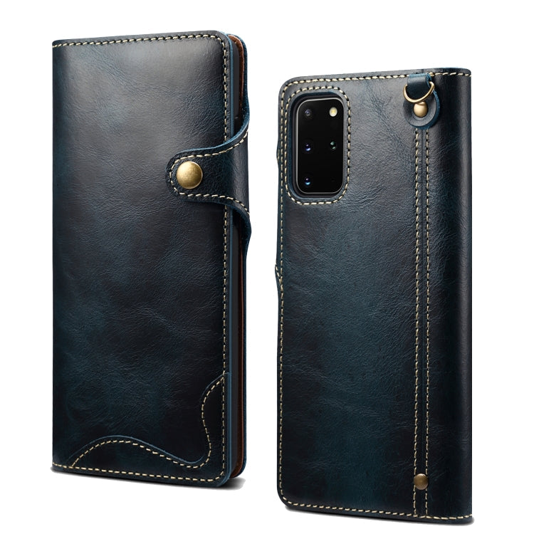 Denior Oil Wax Cowhide Magnetic Button Genuine Leather Case, For iPhone 13, For iPhone 13 mini, For iPhone 12 Pro Max, For iPhone 12 / 12 Pro, For iPhone 12 mini, For Samsung Galaxy S20