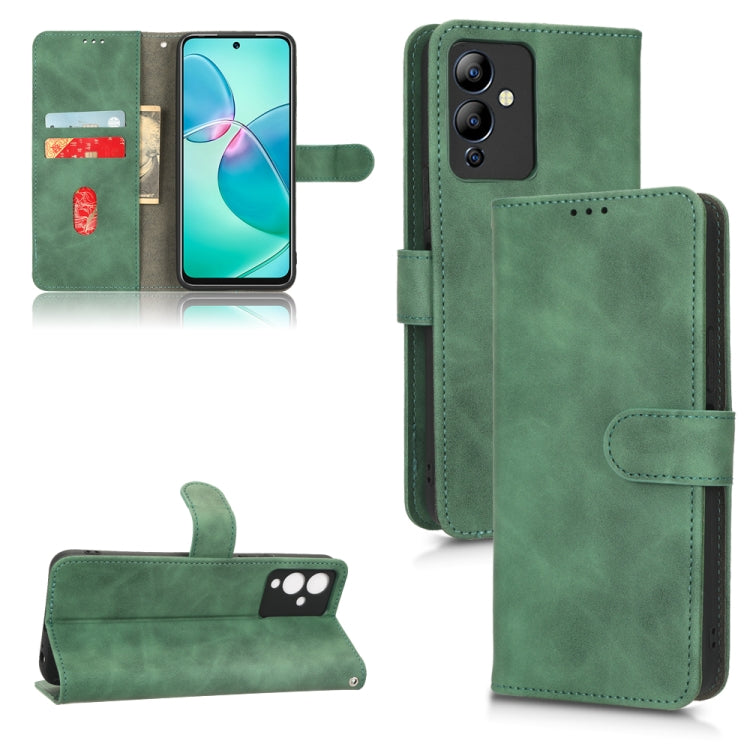 Skin Feel Magnetic Flip Leather Phone Case, For Infinix Hot 12, For Infinix Hot 12i, For Infinix Hot 12 Play, For Tecno Pova 3