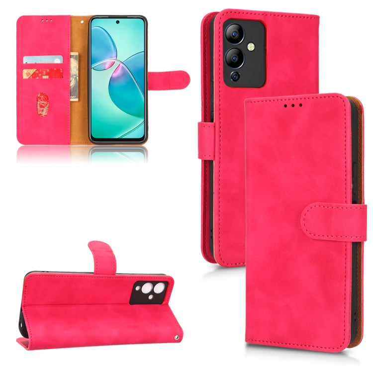 Skin Feel Magnetic Flip Leather Phone Case, For Infinix Hot 12, For Infinix Hot 12i, For Infinix Hot 12 Play, For Tecno Pova 3