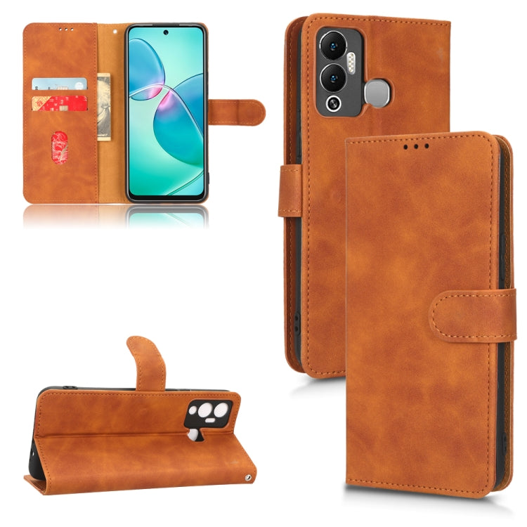 Skin Feel Magnetic Flip Leather Phone Case, For Infinix Hot 12, For Infinix Hot 12i, For Infinix Hot 12 Play, For Tecno Pova 3