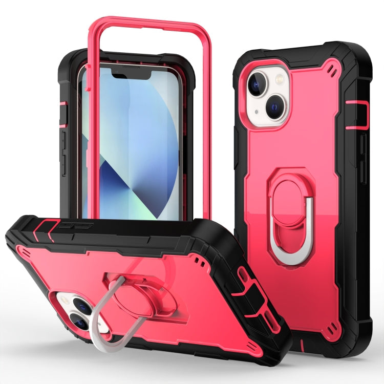 Two-color Ring Holder Phone Case, For iPhone 14, For iPhone 14 Plus
