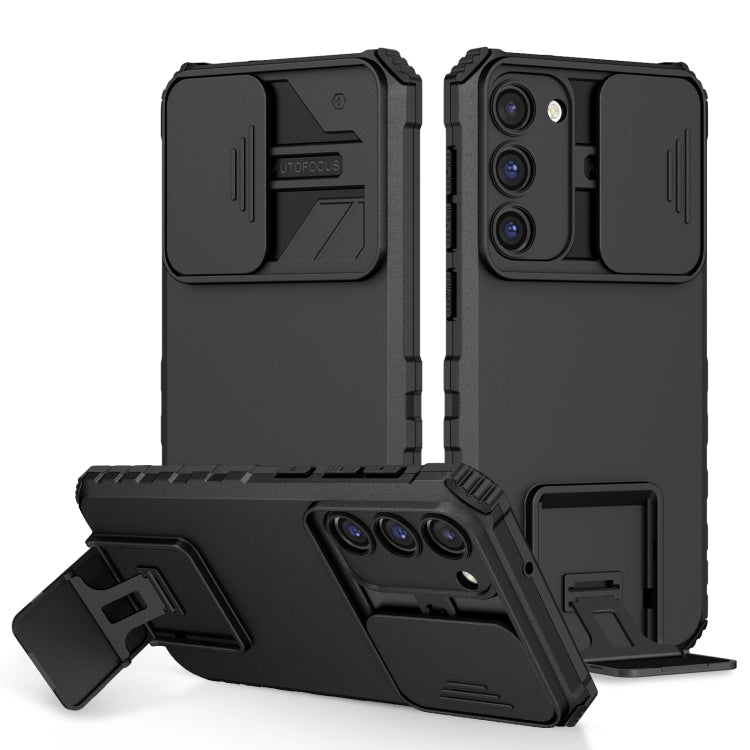 Stereoscopic Holder Sliding Camshield Phone Case, For Samsung Galaxy A04 4G, For Samsung Galaxy S23 5G, For Samsung Galaxy S23+ 5G