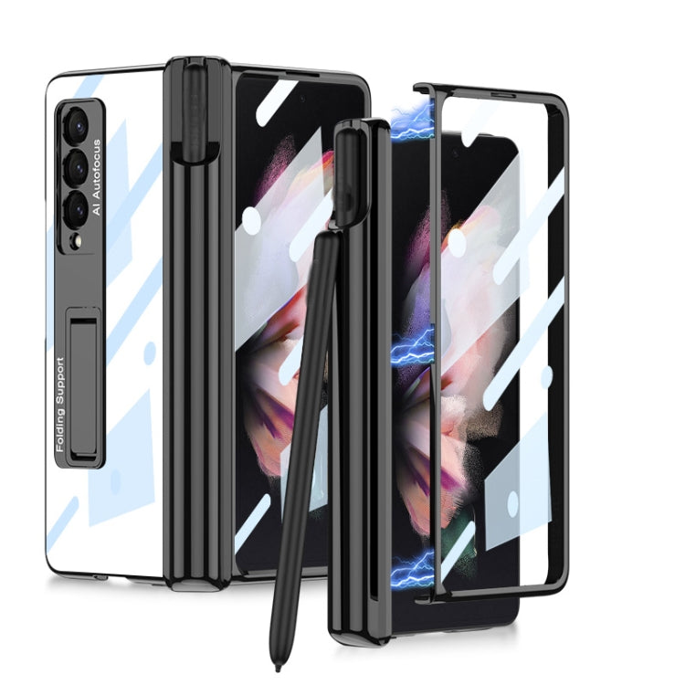 GKK Magnetic Fold Hinge Shockproof Phone Case with Pen Slots, For Samsung Galaxy Z Fold3 5G