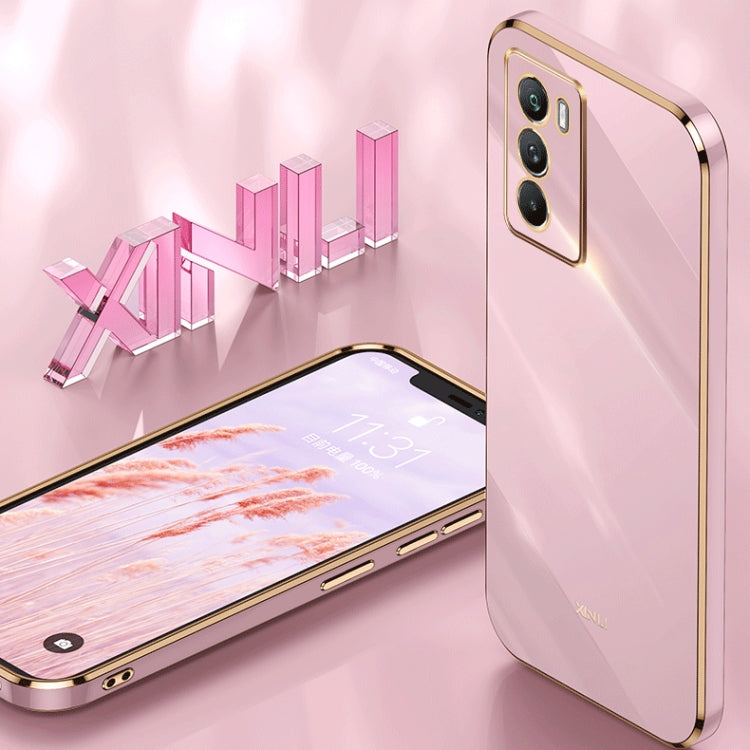XINLI Straight Edge 6D Electroplate TPU Phone Case, For vivo S15 Pro, For vivo T2x, For vivo V25