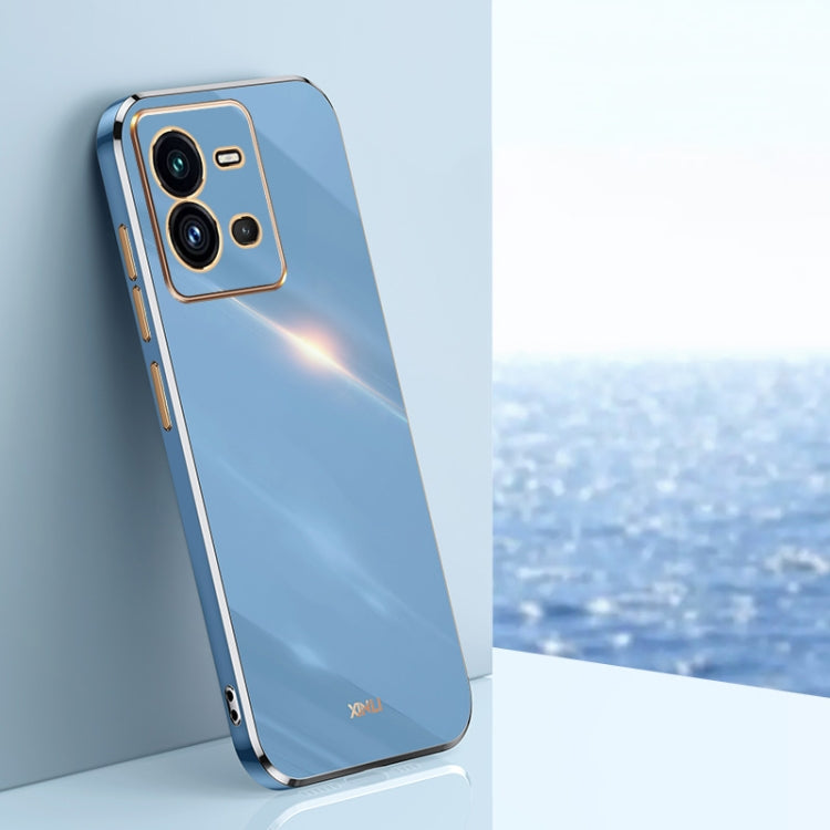 XINLI Straight Edge 6D Electroplate TPU Phone Case, For vivo S15 Pro, For vivo T2x, For vivo V25