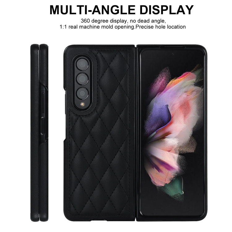 Rhombic Microfiber Folding Phone Case, For Samsung Galaxy Z Fold4, For Samsung Galaxy Z Fold3, For Samsung Galaxy Z Flip4