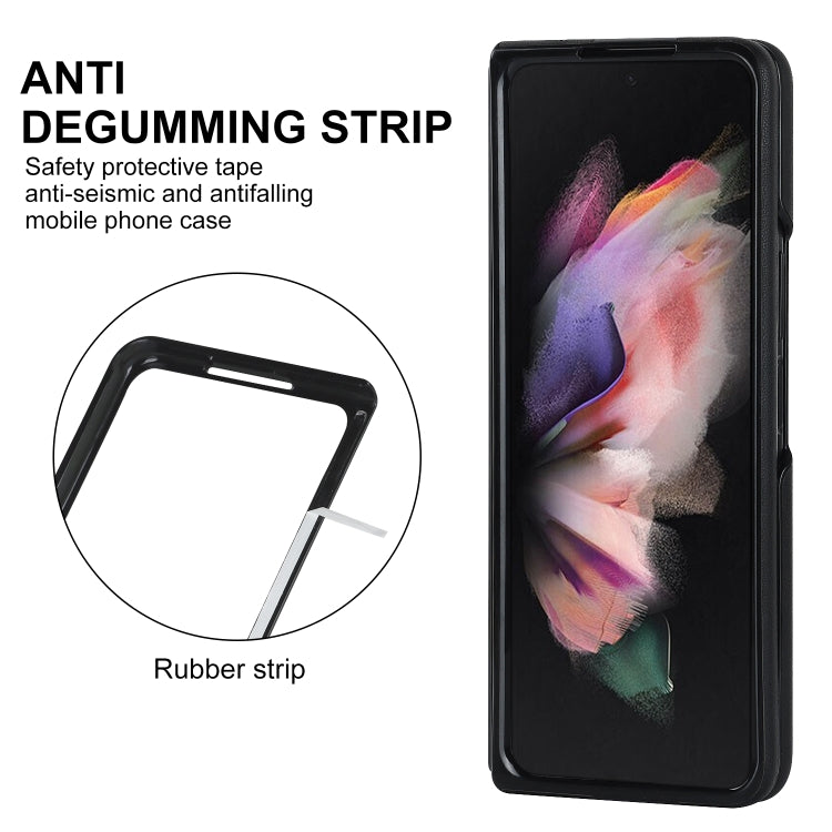 Rhombic Microfiber Folding Phone Case, For Samsung Galaxy Z Fold4, For Samsung Galaxy Z Fold3, For Samsung Galaxy Z Flip4