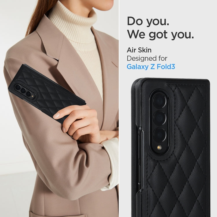 Rhombic Microfiber Folding Phone Case, For Samsung Galaxy Z Fold4, For Samsung Galaxy Z Fold3, For Samsung Galaxy Z Flip4