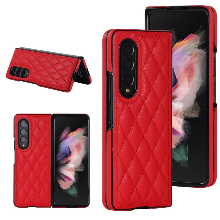 Rhombic Microfiber Folding Phone Case, For Samsung Galaxy Z Fold4, For Samsung Galaxy Z Fold3, For Samsung Galaxy Z Flip4