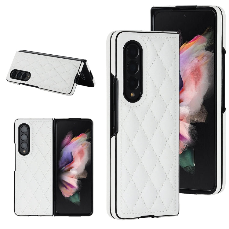 Rhombic Microfiber Folding Phone Case, For Samsung Galaxy Z Fold4, For Samsung Galaxy Z Fold3, For Samsung Galaxy Z Flip4