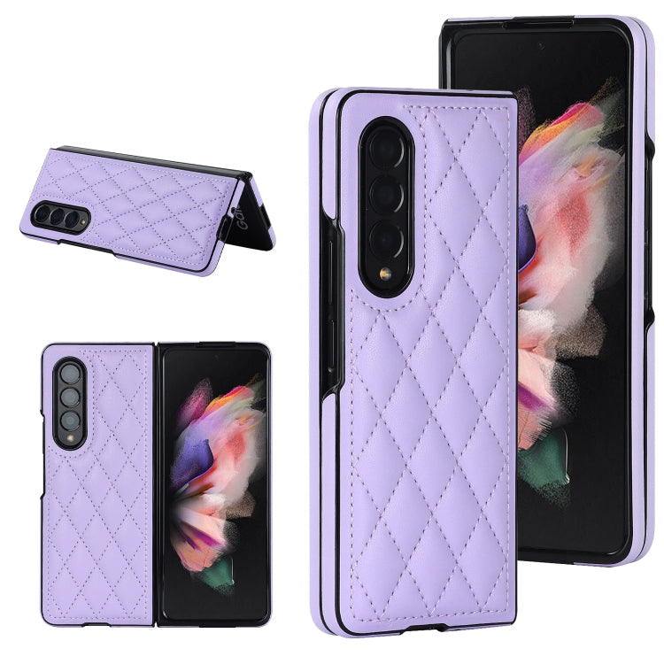 Rhombic Microfiber Folding Phone Case, For Samsung Galaxy Z Fold4, For Samsung Galaxy Z Fold3, For Samsung Galaxy Z Flip4