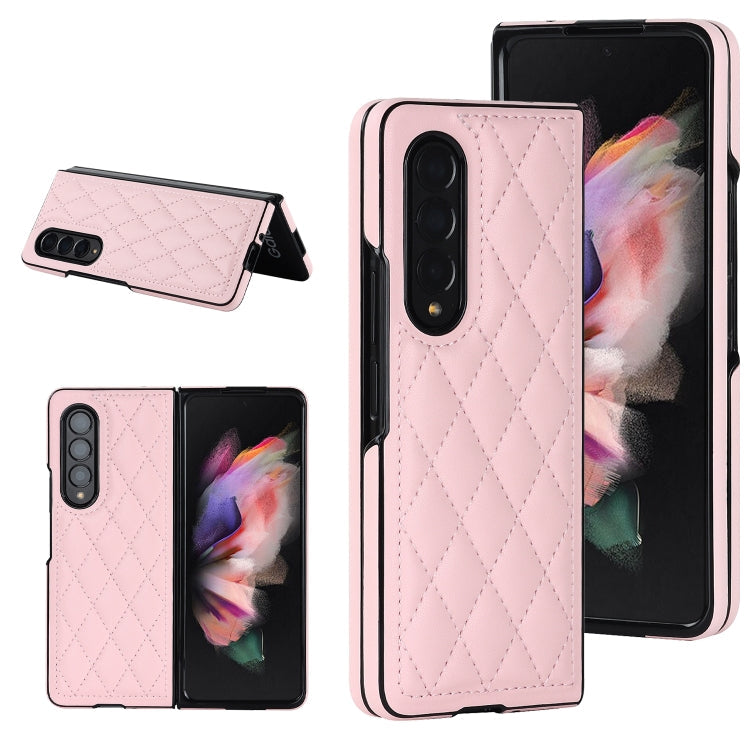Rhombic Microfiber Folding Phone Case, For Samsung Galaxy Z Fold4, For Samsung Galaxy Z Fold3, For Samsung Galaxy Z Flip4