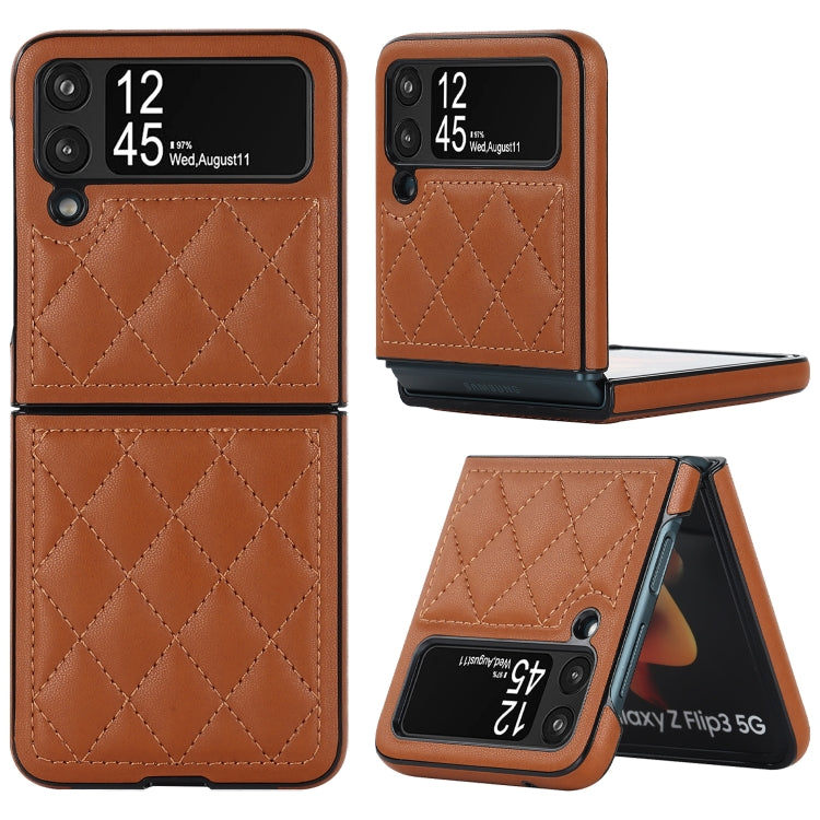 Rhombic Microfiber Folding Phone Case, For Samsung Galaxy Z Fold4, For Samsung Galaxy Z Fold3, For Samsung Galaxy Z Flip4