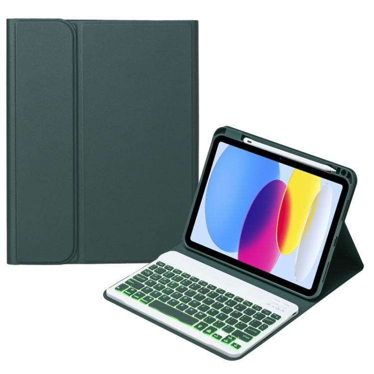SA-10DS Backlight Bluetooth Keyboard Leather Tablet Case with Pen Slot, For iPad 10th Gen 10.9 2022