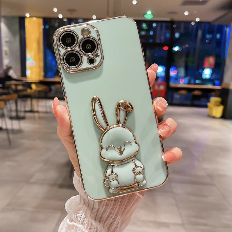 Plating Rabbit Holder Phone Case, For iPhone XS Max