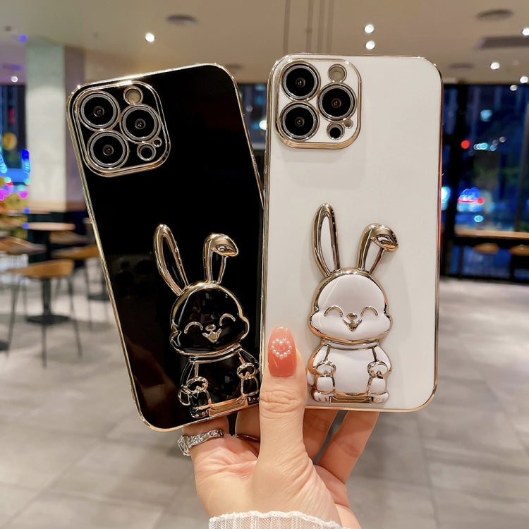Plating Rabbit Holder Phone Case, For iPhone XS Max