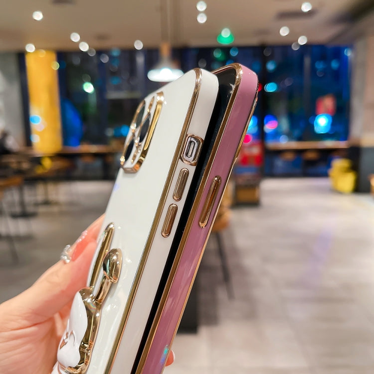 Plating Rabbit Holder Phone Case, For iPhone XS Max