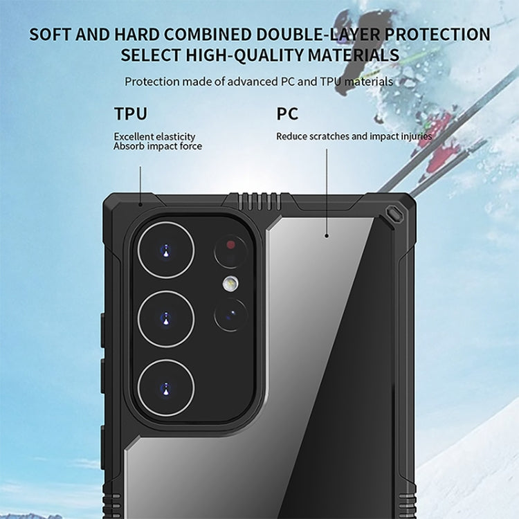 iPAKY Transparent PC + TPU Shockproof Phone Case, For Samsung Galaxy S23 Ultra 5G