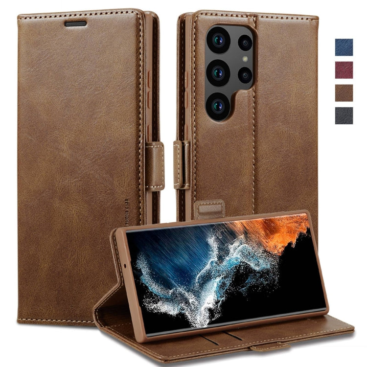 LC.IMEEKE RFID Anti-theft Leather Phone Case, For Samsung Galaxy S23 5G, For Samsung Galaxy S23+ 5G, For Samsung Galaxy S23 Ultra 5G