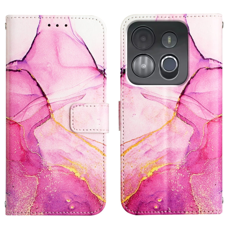 PT003 Marble Pattern Flip Leather Phone Case, For Infinix Smart 7 X6515, For Tecno Pop 6 Pro, For Tecno Pova 4 LG7N, For Tecno Pova 4 Pro LG8N