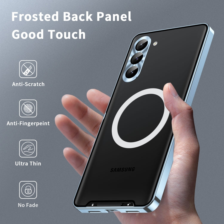 MagSafe Magnetic Frosted Metal Phone Case, For Samsung Galaxy S23 5G, For Samsung Galaxy S23+ 5G, For Samsung Galaxy S23 Ultra 5G