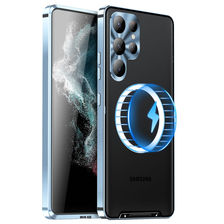 MagSafe Magnetic Frosted Metal Phone Case, For Samsung Galaxy S23 5G, For Samsung Galaxy S23+ 5G, For Samsung Galaxy S23 Ultra 5G