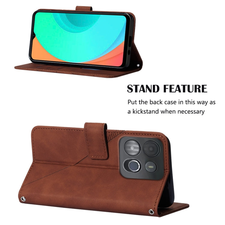 Crossbody 3D Embossed Flip Leather Phone Case, For Infinix Smart 7