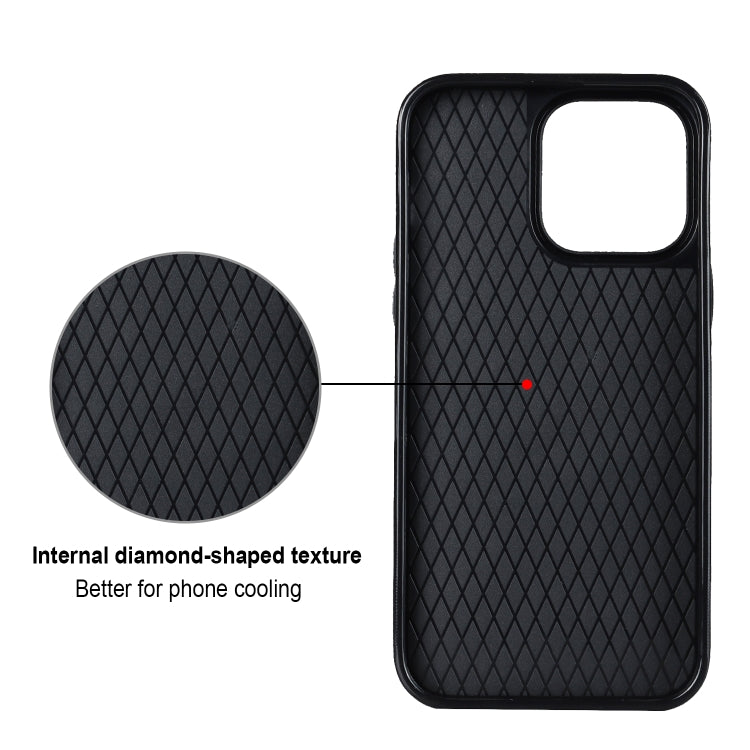 Rhombic PU Leather Phone Case with Ring Holder, For iPhone 14, For iPhone 14 Plus, For iPhone 14 Pro