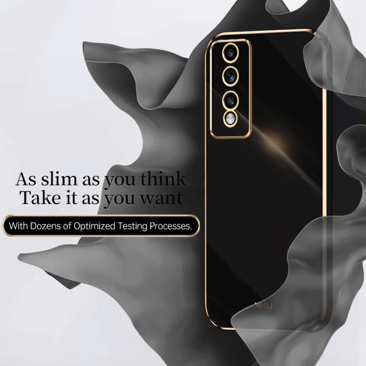 XINLI Straight Edge 6D Electroplate TPU Phone Case, For Honor 80 GT 5G, For Honor 80 Pro Flat