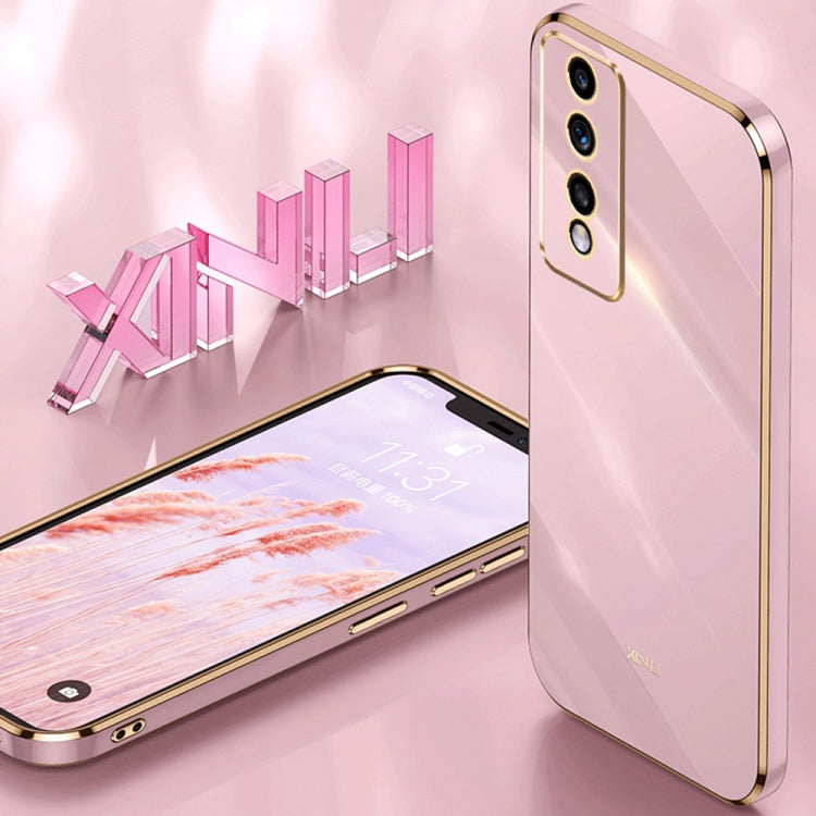 XINLI Straight Edge 6D Electroplate TPU Phone Case, For Honor 80 GT 5G, For Honor 80 Pro Flat