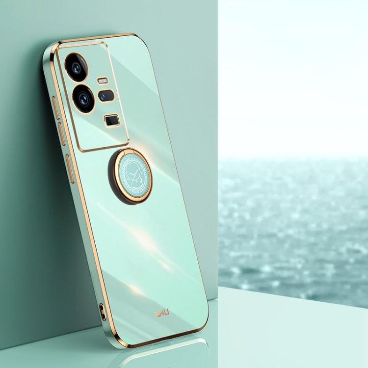 XINLI Straight Edge 6D Electroplate TPU Phone Case with Ring Holder, For vivo iQOO 11 Pro 5G, For Xiaomi Redmi 12C 4G, For Xiaomi Redmi Note 12 Pro Speed
