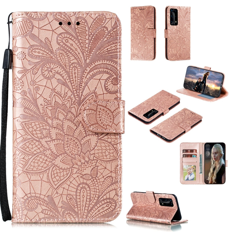 Lace Flower Embossing Pattern Horizontal Flip Leather Case , with Holder & Card Slots & Wallet & Photo Frame & Lanyard, For Huawei P40 Pro Plus, For Huawei Honor 30, For Huawei Honor 30 Pro, For Huawei Honor 30S