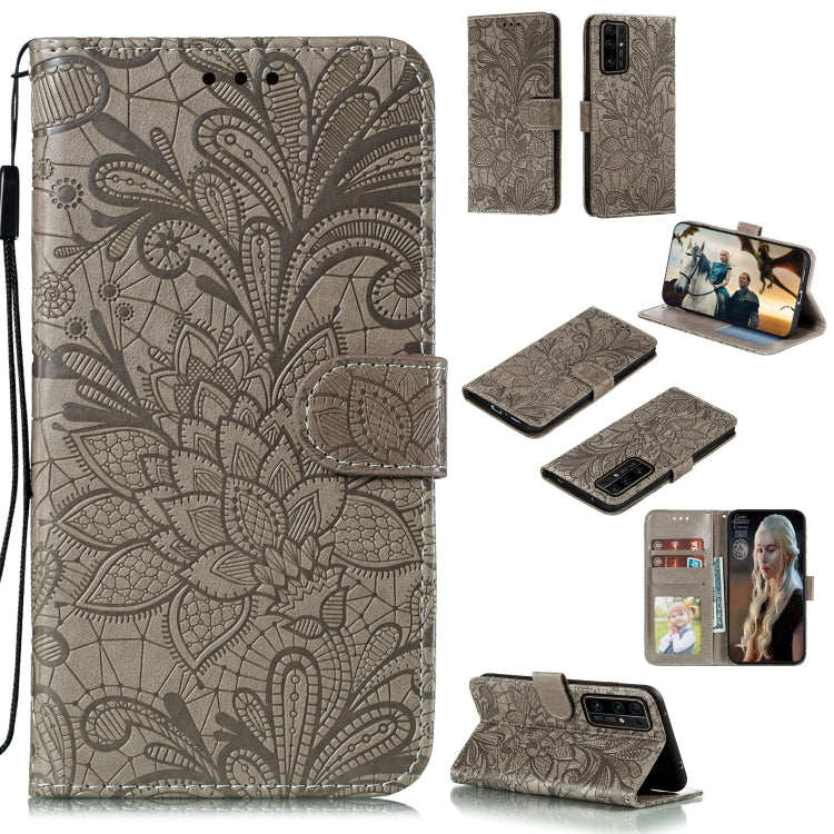 Lace Flower Embossing Pattern Horizontal Flip Leather Case , with Holder & Card Slots & Wallet & Photo Frame & Lanyard, For Huawei P40 Pro Plus, For Huawei Honor 30, For Huawei Honor 30 Pro, For Huawei Honor 30S